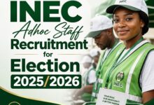 INEC Adhoc Staff Recruitment for Election 2025/2026