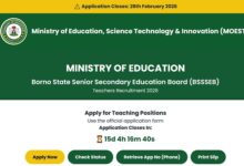 Borno State Senior Secondary Education Board Recruitment Exercise 2026